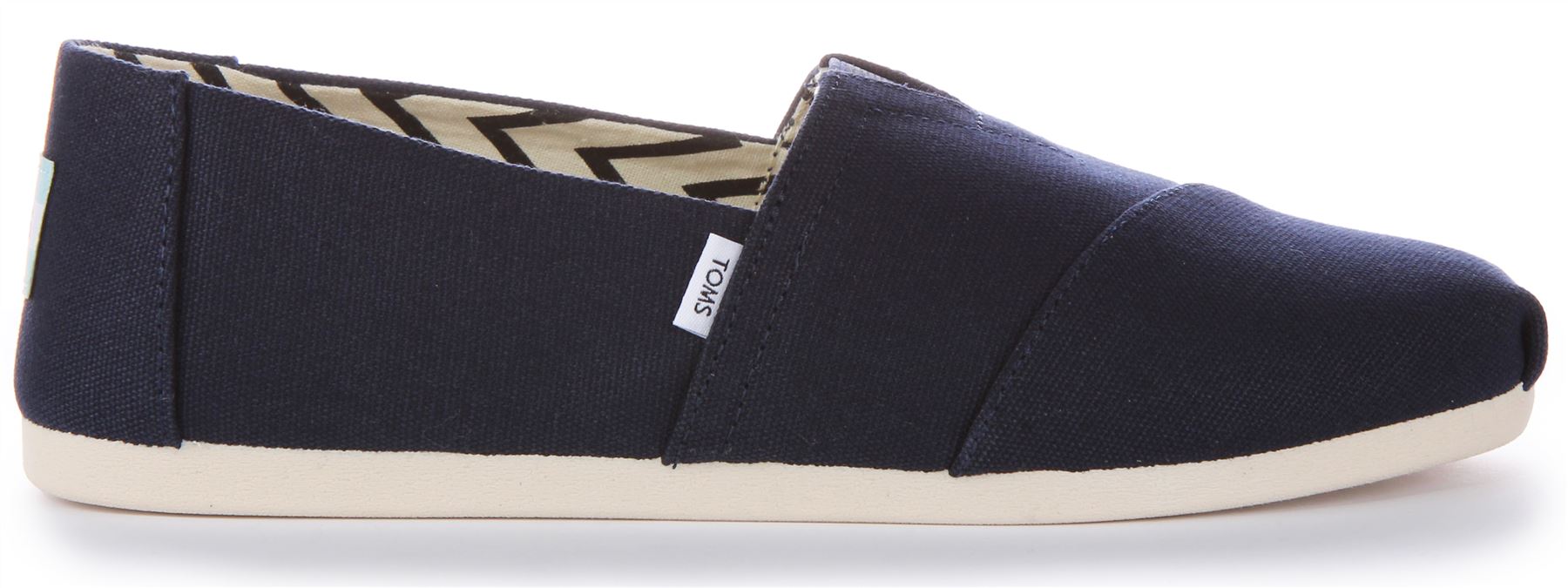 Toms Alpargata Lona De Algodón Reciclado Espradrille Zapatillas Hombre Azul Marino Talla 7- 12
