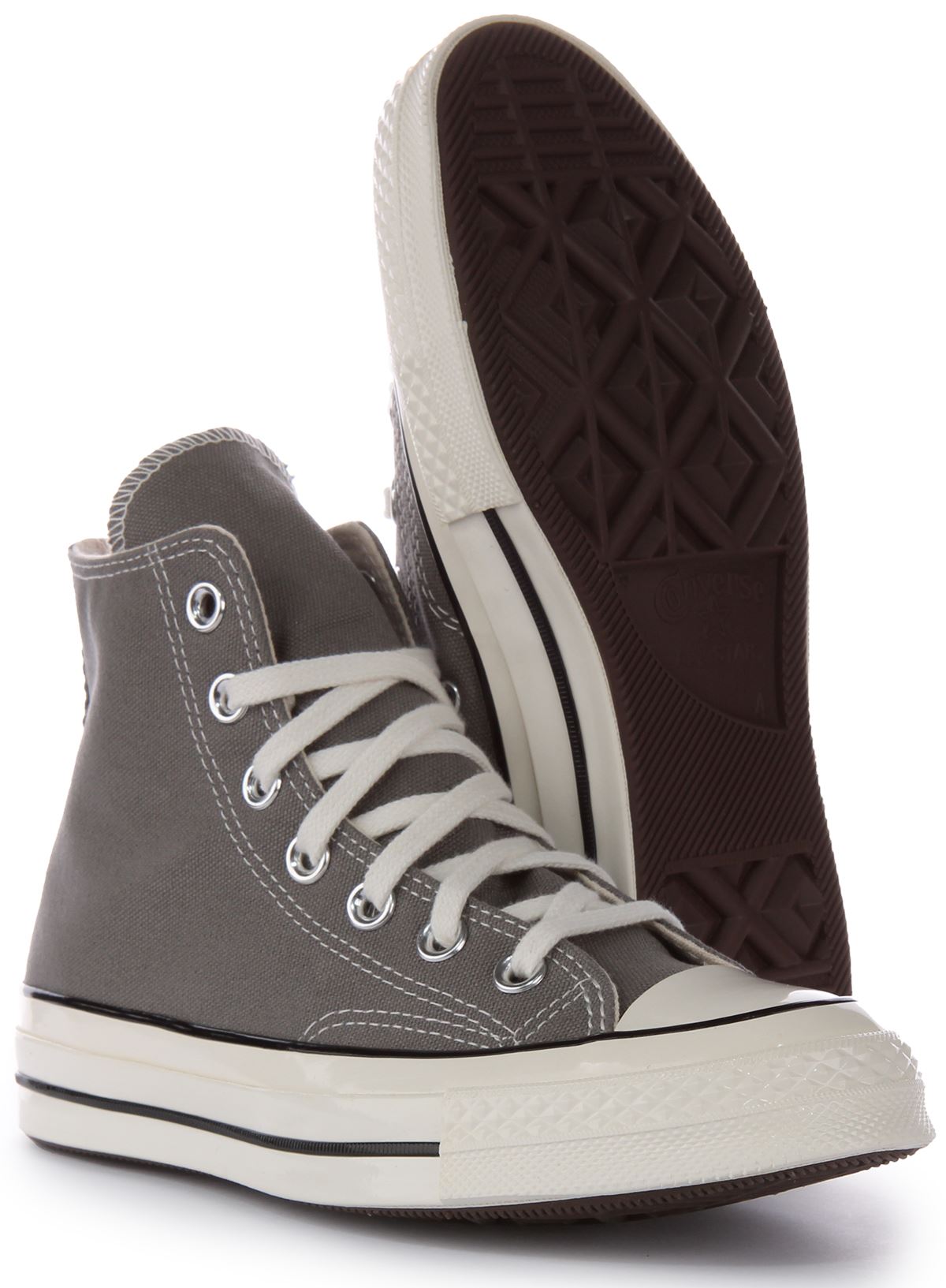Converse A05584C Spannfutter 70 Hi Top Schnürung Canvas Trainer grau UK 6 - 12 - Bild 11 von 12