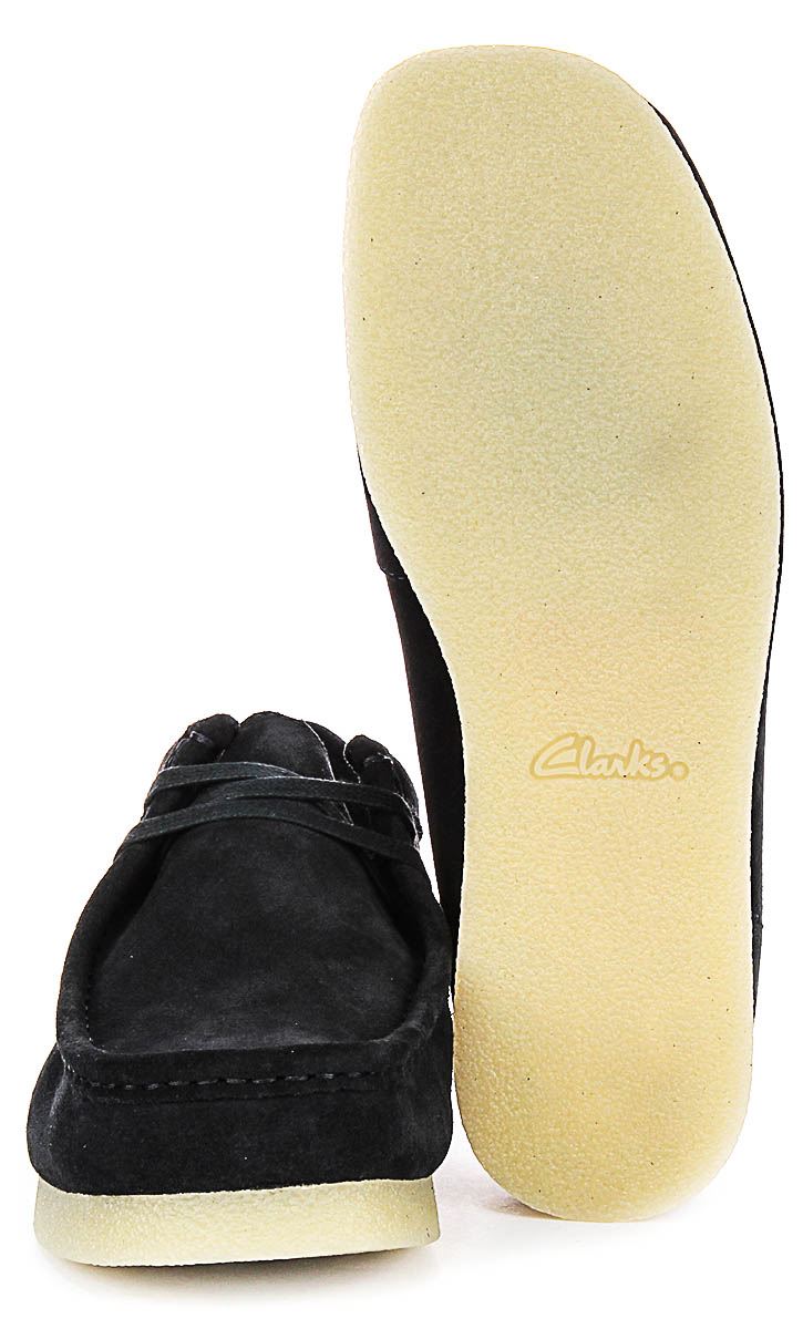 Clarks Wallabee Soft Suede Crepe Sole Chukka Mens Casual Shoe Black UK 7 - 12 - Picture 6 of 13