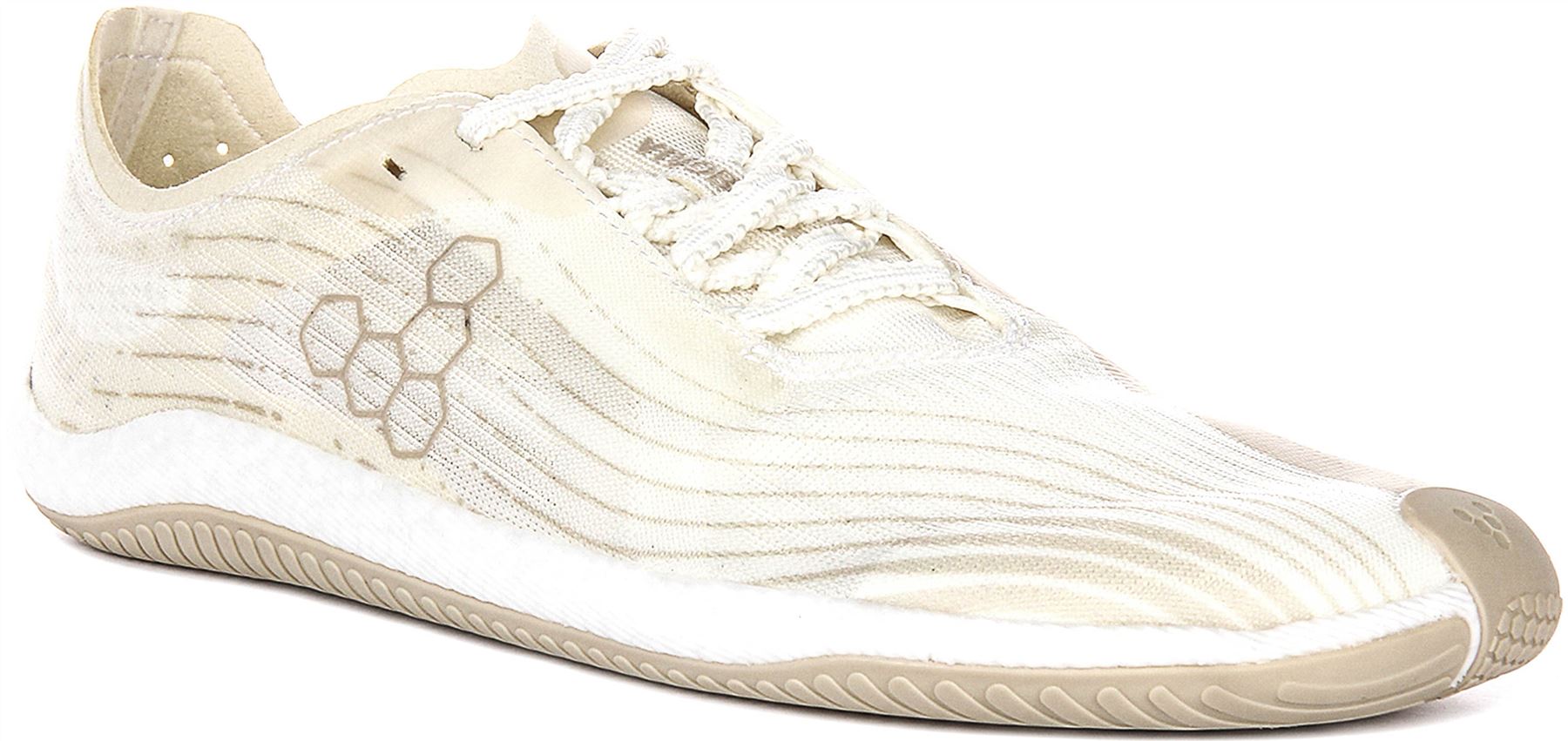 Vivobarefoot Primus Durchfluss Atmungsaktiv Schnürer Damen Trainer Creme
