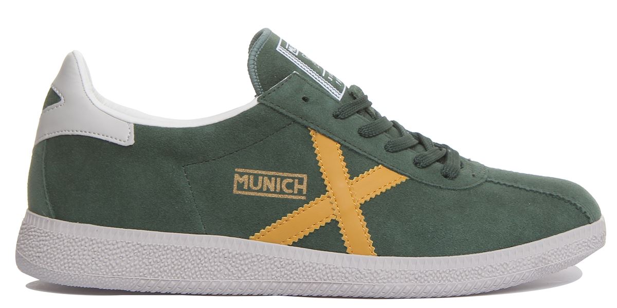 Munich Barru 91 Amarillo Entrenador Retro Cruz Para Hombre En Verde Tamaño  UK 6 - 12 | eBay