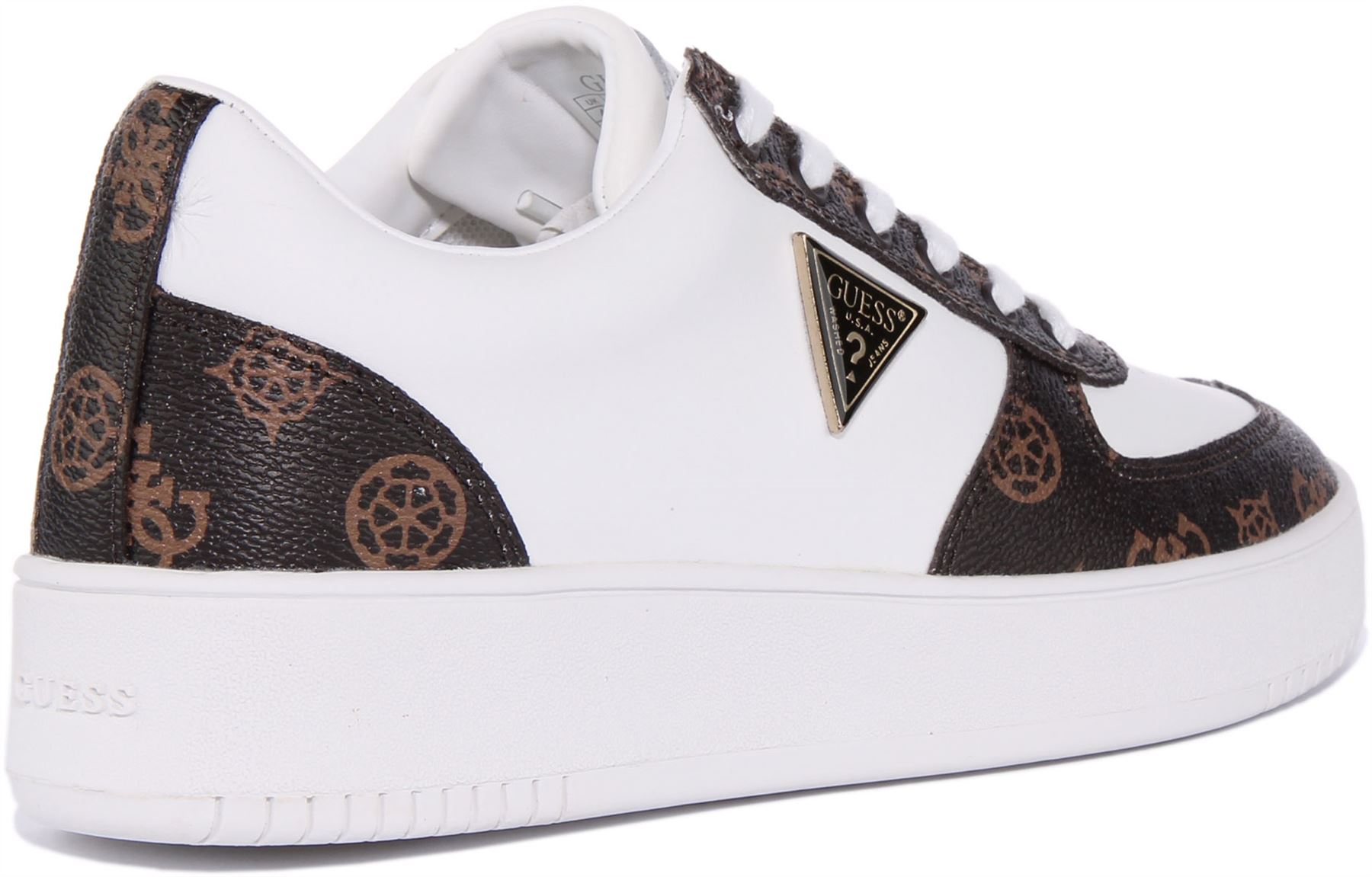 Guess Fl8Sidfal12 Cestas Sidney 4G Logo Impreso Entrenador Blanco Mujer Reino Unido 3-8 - Imagen 10 de 13