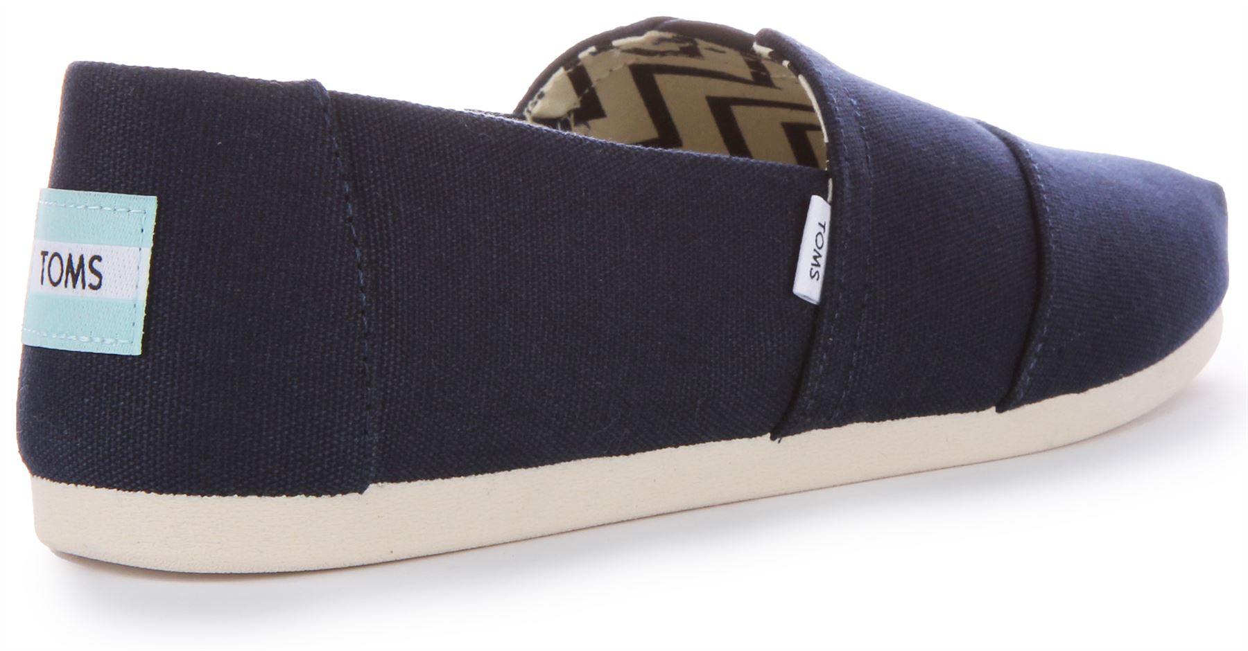 Toms Alpargata Lona De Algodón Reciclado Espradrille Zapatillas Hombre Azul Marino Talla 7- 12