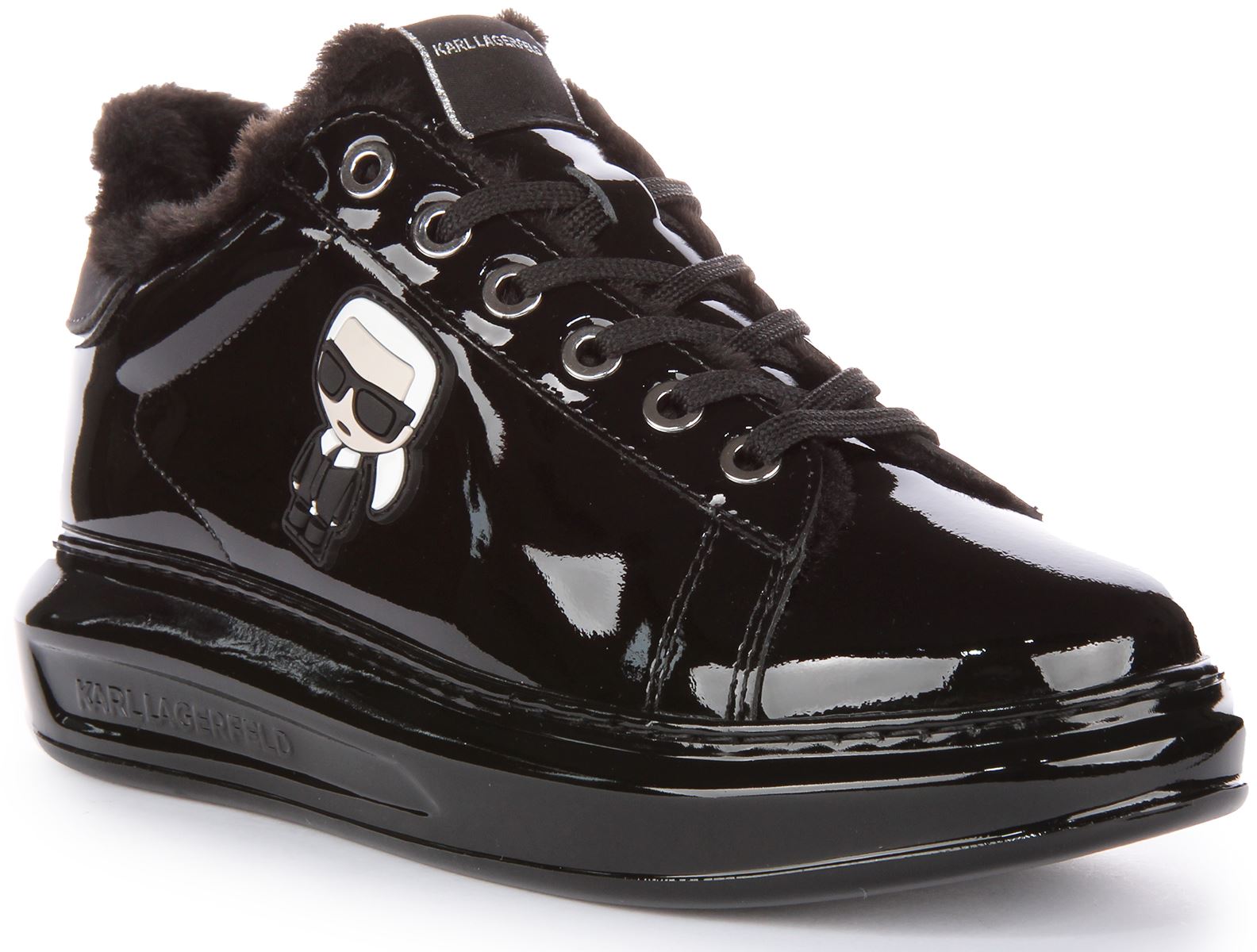 Кроссовки Karl Lagerfeld Kapri Ikon Patent Lo Lace Damen от Schuh schwarz, Великобритания, 3 - 8
