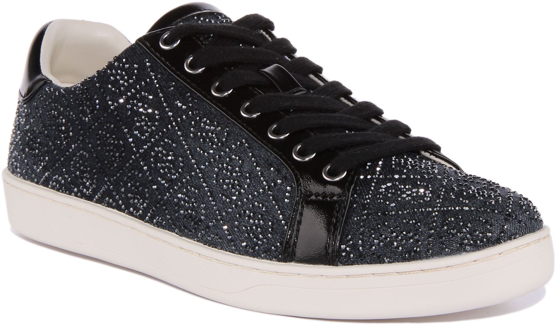 Guess Rosalía Fl7Rs2Den12 4G Zapatillas Estampadas Diamante Azul Mujer Reino Unido 3-8 - Imagen 2 de 13