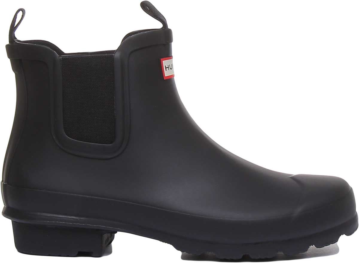 Hunter Original Chelsea Junior Welly Chelsea Unisex Boots In Black Size UK 1- 13 - Picture 8 of 12