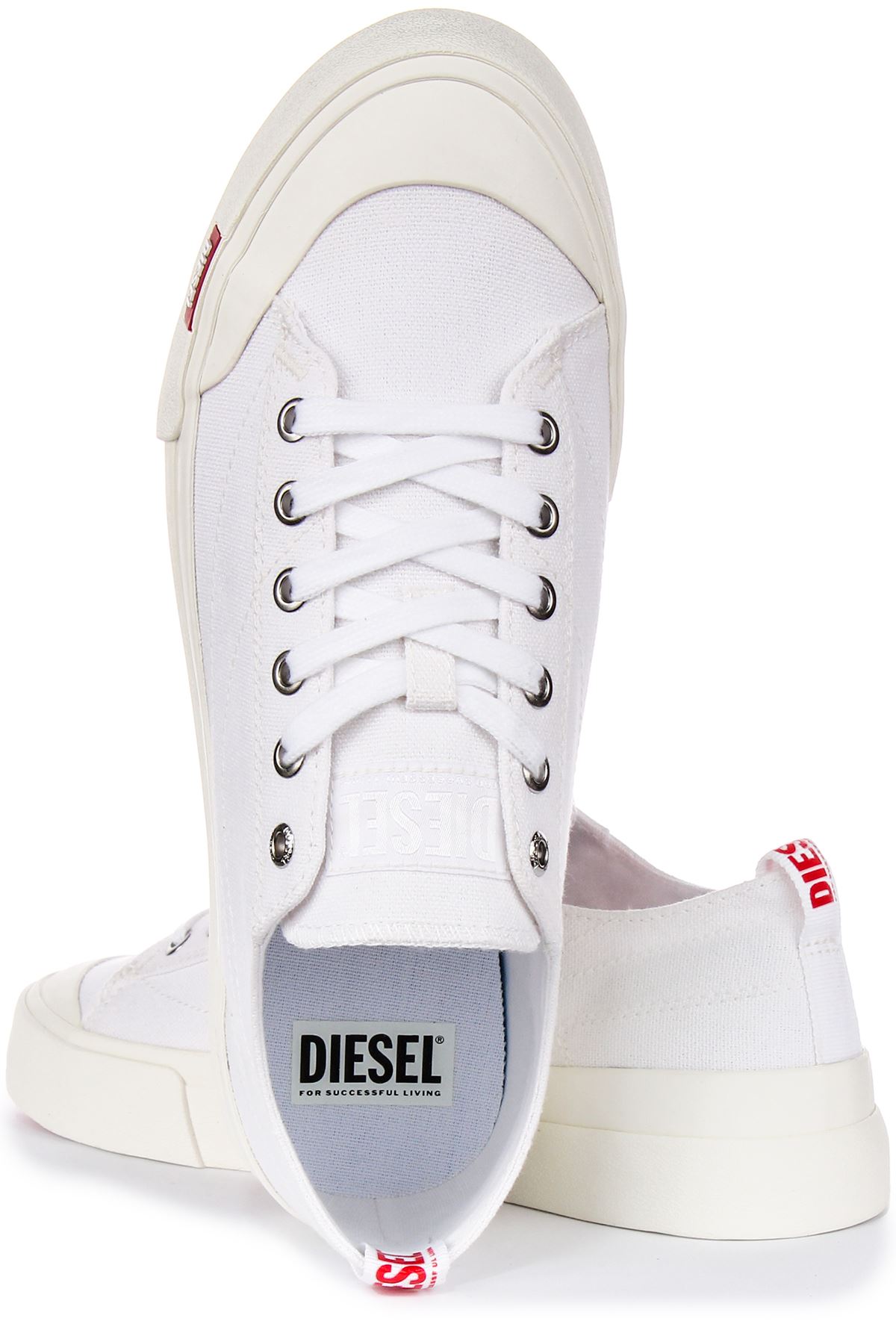 Zapatillas Diesel S Athos Low Flaunt De Lona Para Hombre Blanco UK 6 - 12 - Imagen 11 de 13