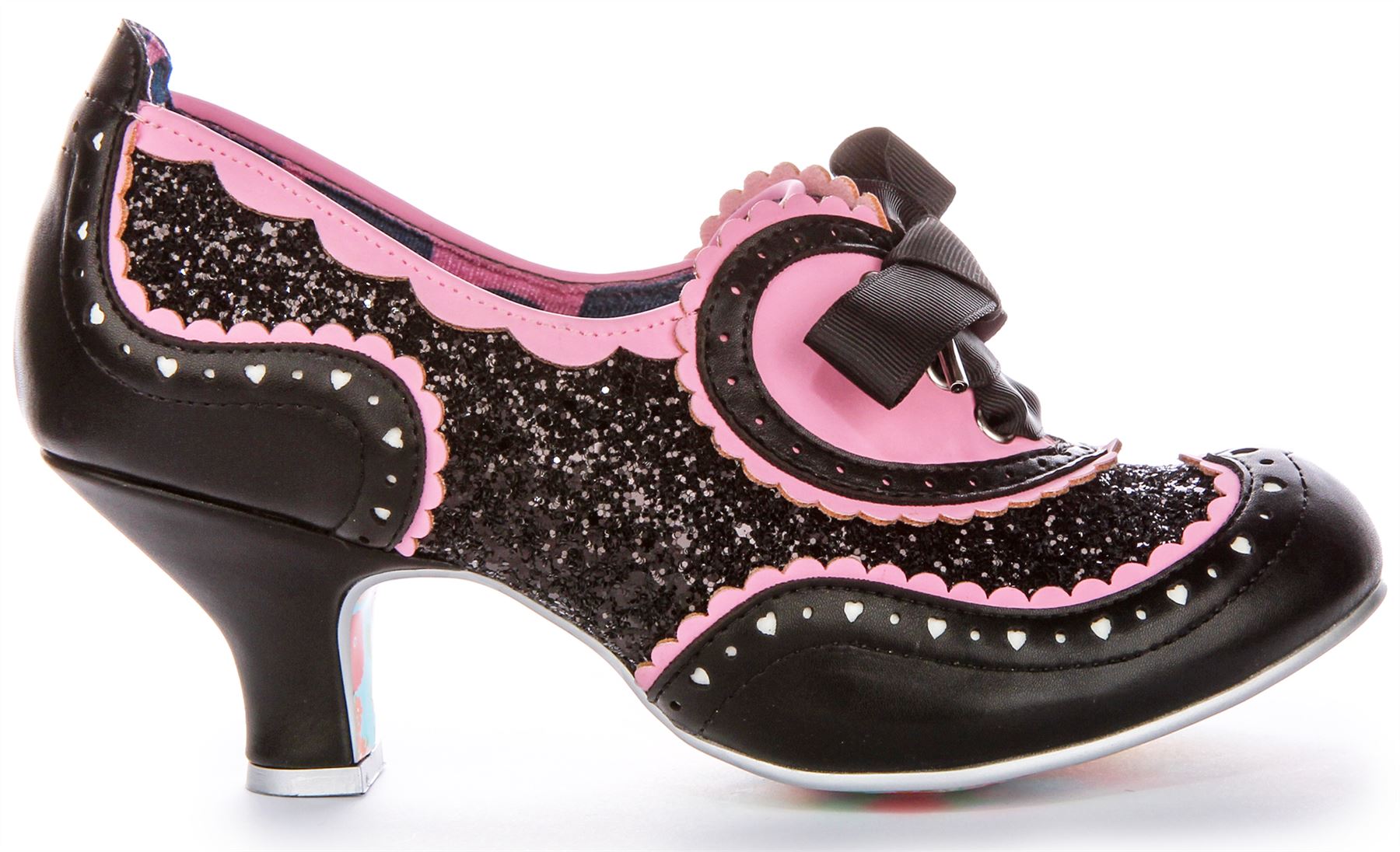 Irregular Choice Jazz Cat Lazo Encaje Dorado Brillo Medio Oro Rosa Para Mujer Reino Unido 3-8 - Imagen 3 de 13