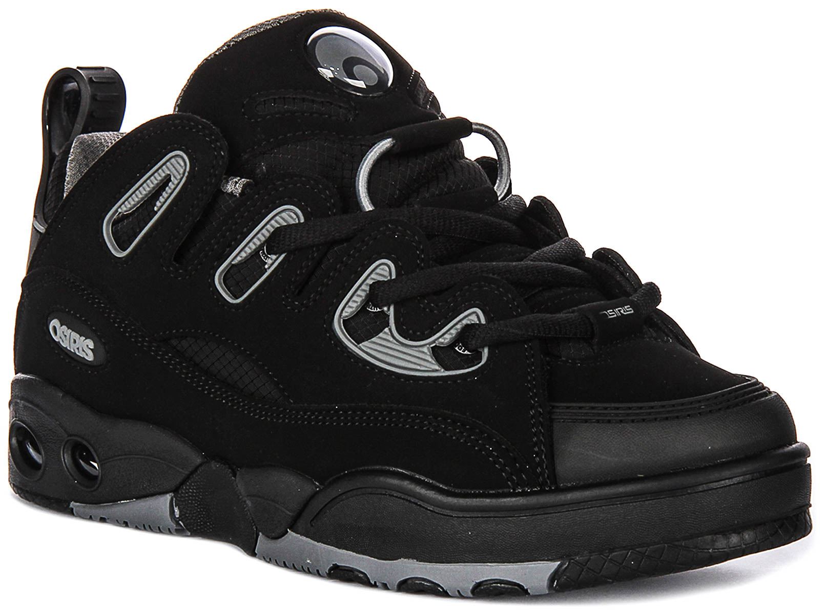 Osiris D3 E Flex Lace Up Toe Cap Womens Sneakers In Black Grey US 5 - 13 - Picture 2 of 13