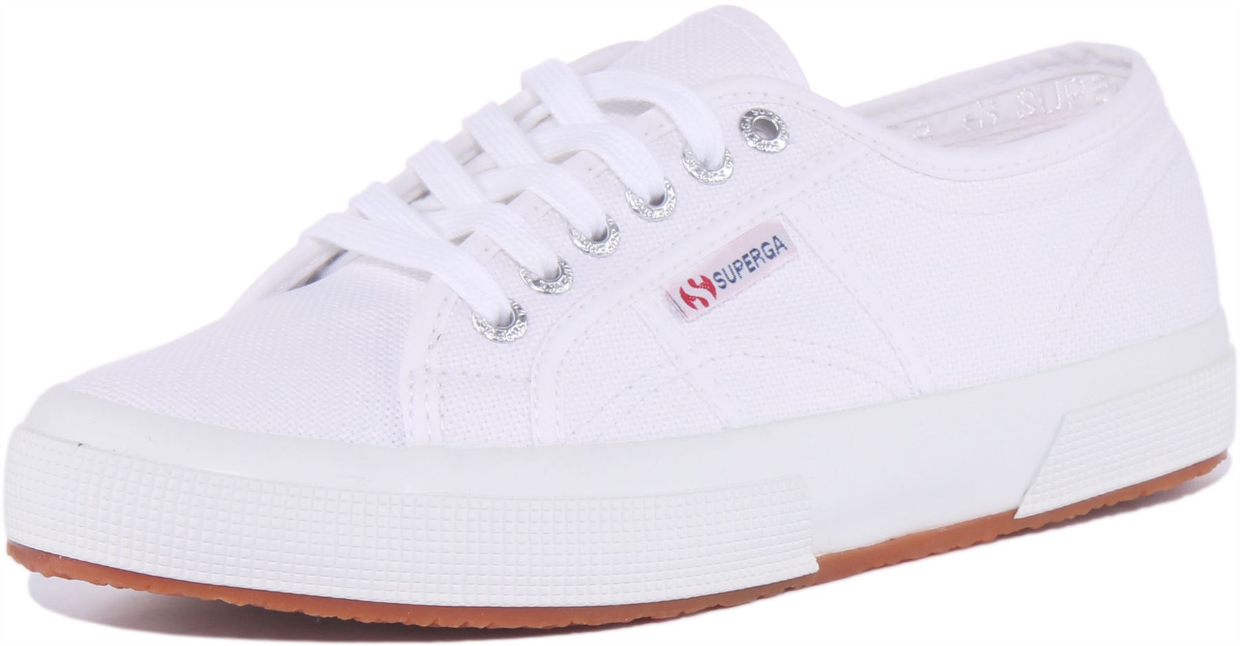 Superga 2750 Cotu Womens Lace Up Canvas Sneakers In White Size US 5 - 11