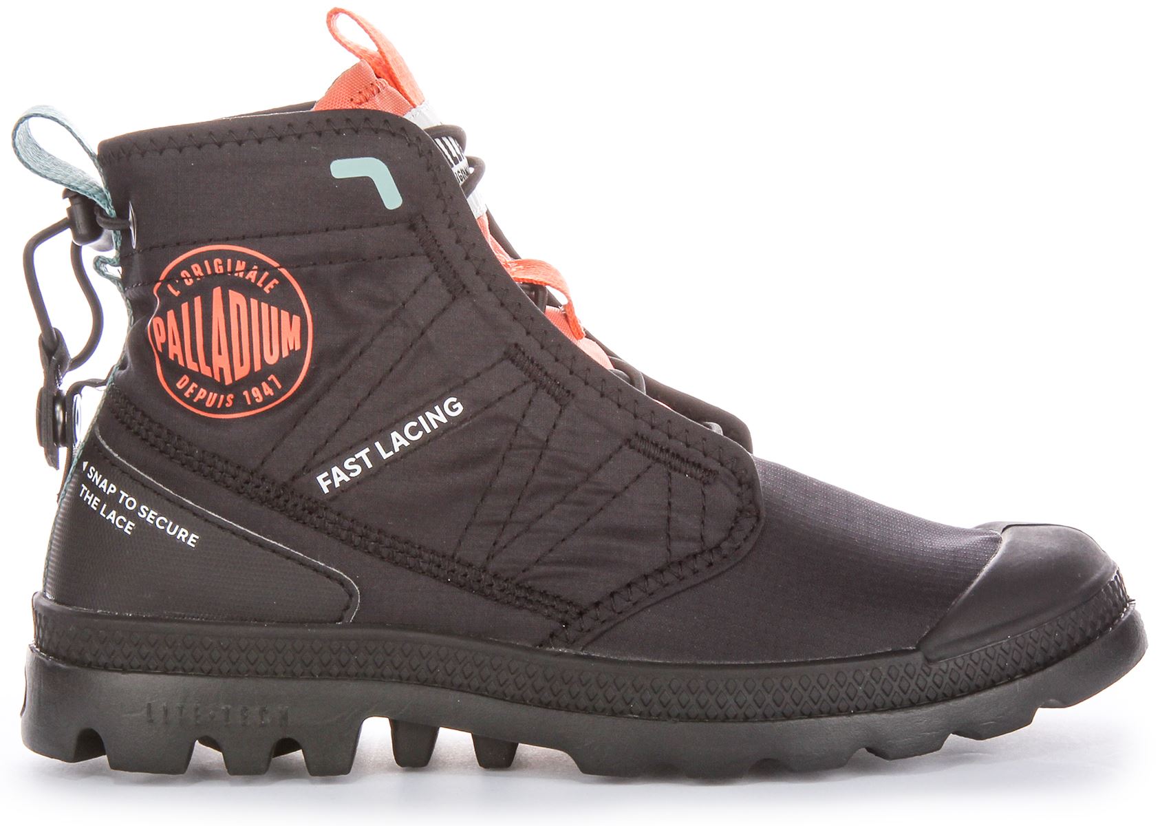 PALLADIUM Pampa Reise Lite Rs Ripstop Schnell Schnürung Stiefel Dunkelgrau UK 4 - Bild 3 von 19