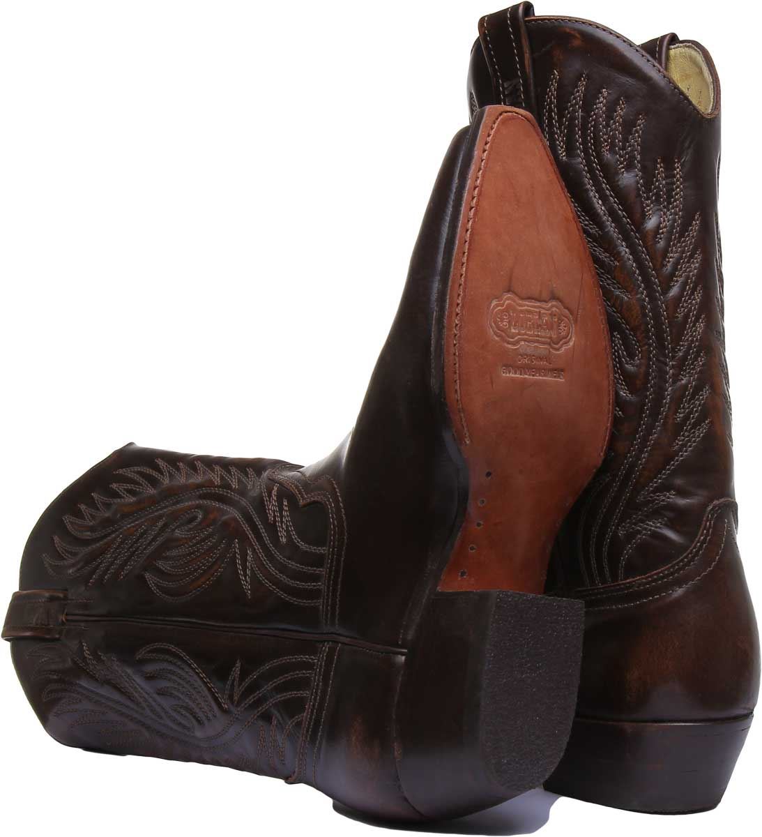 Loblan 194C Long Cowboy Boot In Black Shiny Size UK 36- 46 - Picture 27 of 29