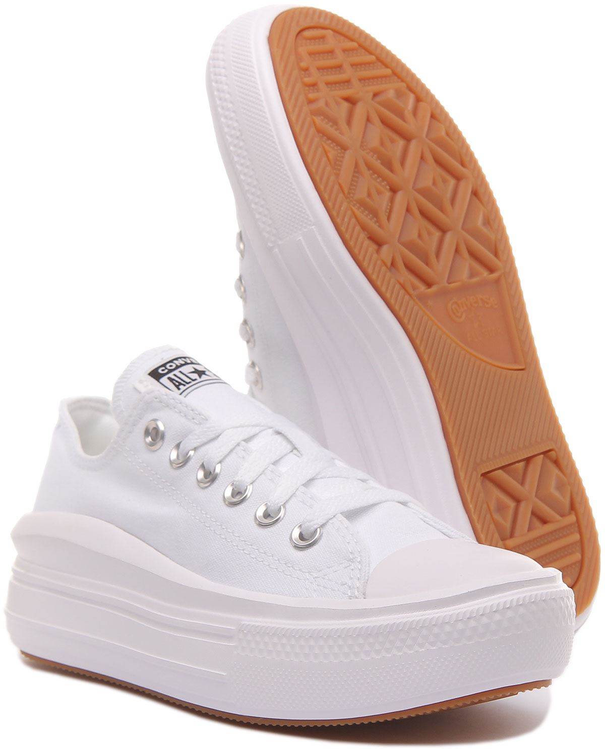 Converse All Star 570257C Womens Low Platform Sneaker In White US Size 5 -  10 | eBay