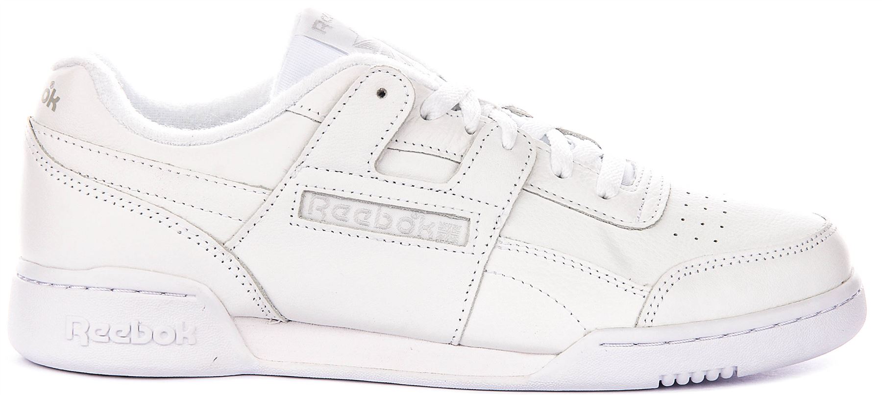 Reebok Workout Plus Classic Cupsole Mens Trainers White UK 7 - 12
