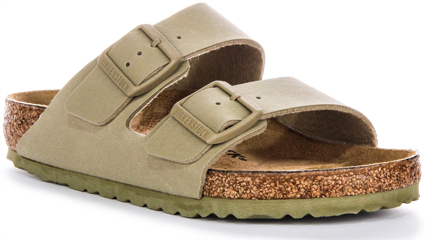 Birkenstock Brown Two-Buckle Cork Footbed Slide Sandal Costa classic cork sandals in hazel brown | Sandgrens main image 3
