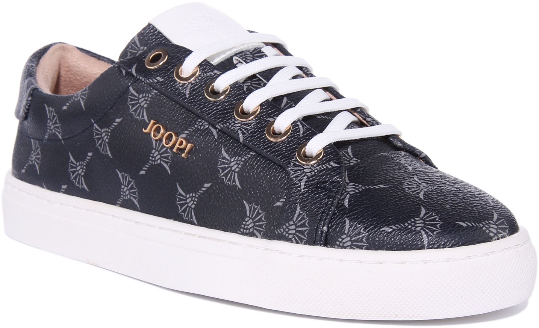 Joop Cortina Coralie Logo Printed Trainers Navy Womens Size 3 - 8 - Picture 7 of 12