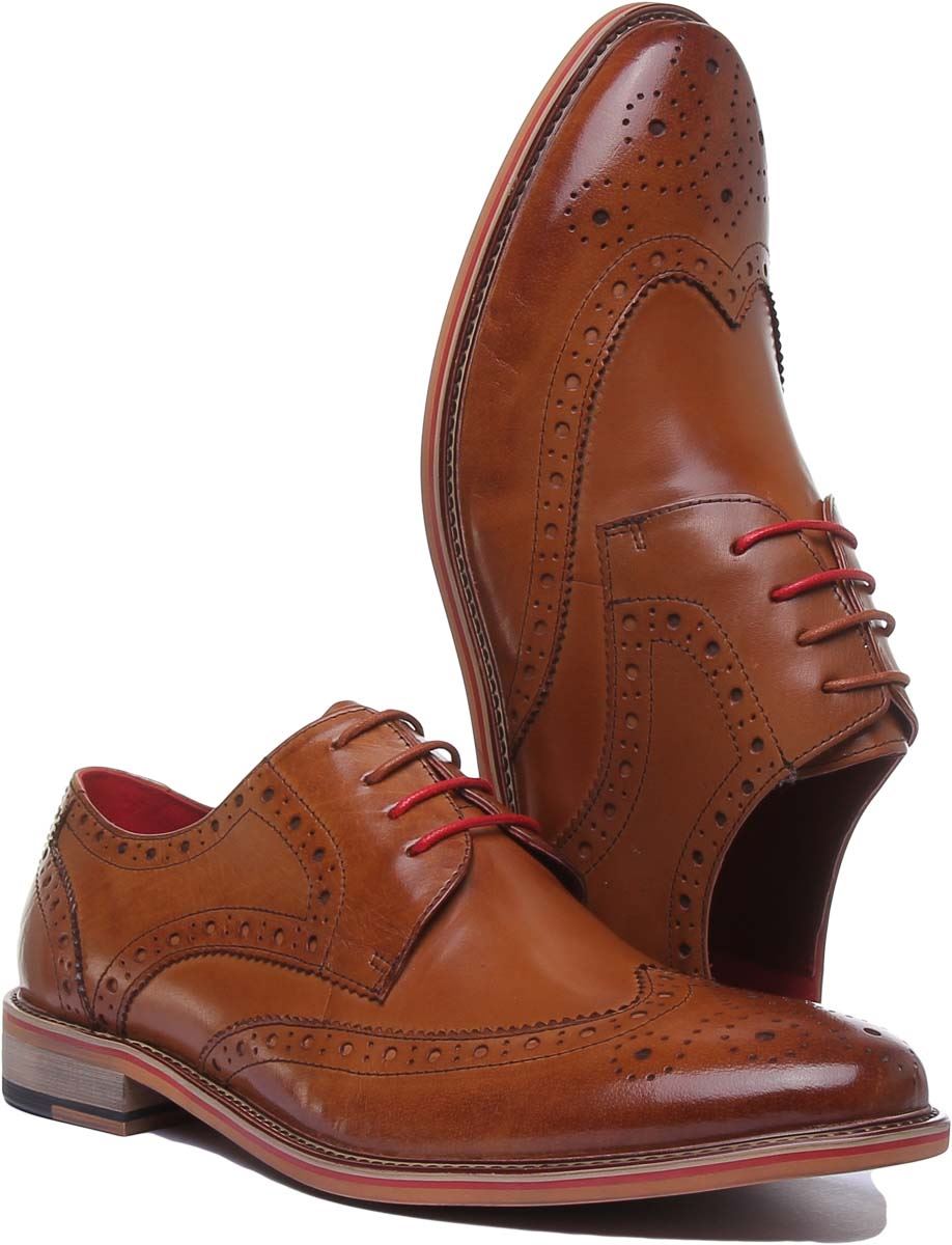 Justin Reece England Dover Wooden Derby Mens Formal Shoes In Black UK 6 - 14 - Picture 12 of 31