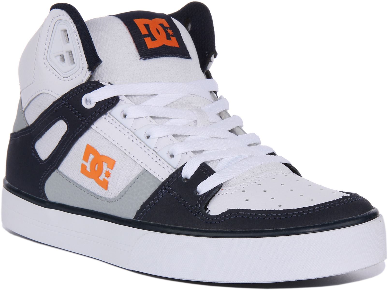 Кроссовки DC Shoes Pure с высоким берцем и мягкой подкладкой для скейтбординга на шнуровке Белый темно -синий Herren UK 6 - 12