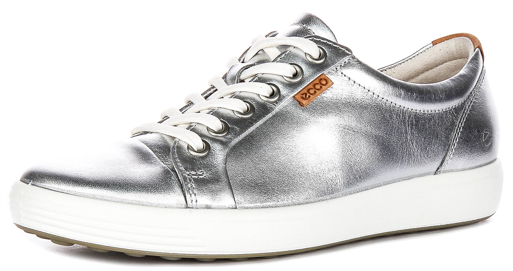 Ecco Soft 7 On Train Contrast Long Lace Womens Sneakers In  display picture 1