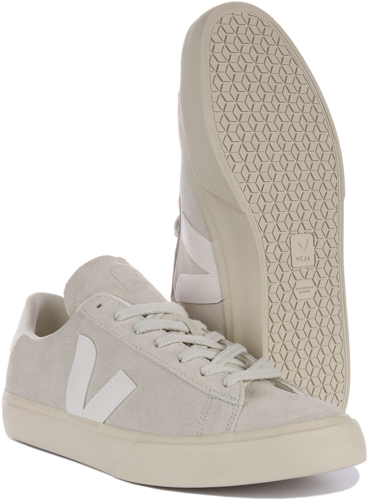 Veja Campo Suede Lightweight Lace Up Casual Trainer Natural Womens 