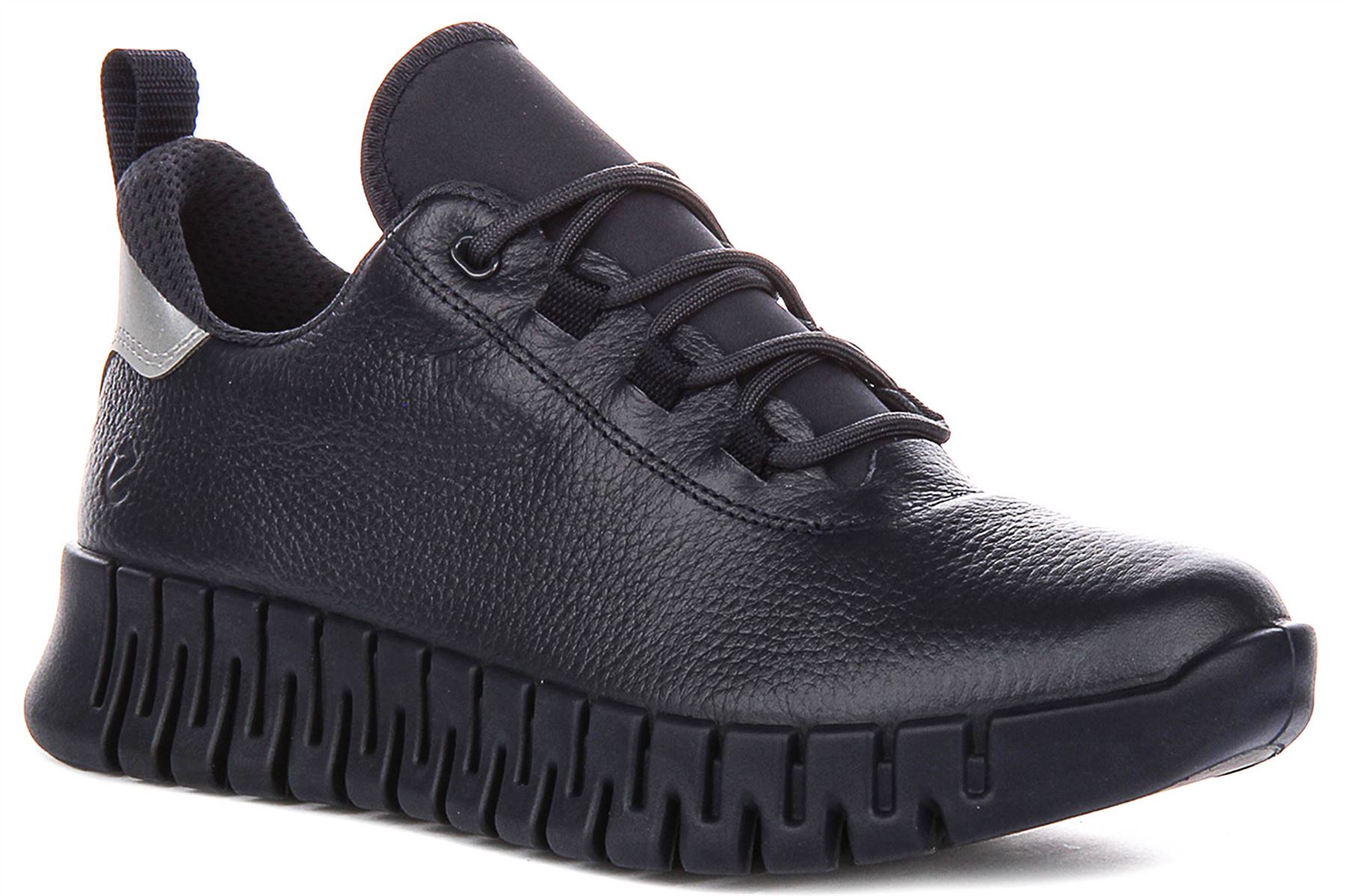 Ecco Gruuv W Leather Laceup Gore Tex Fluidform Damen Trainer in Marineblau EU 37-42