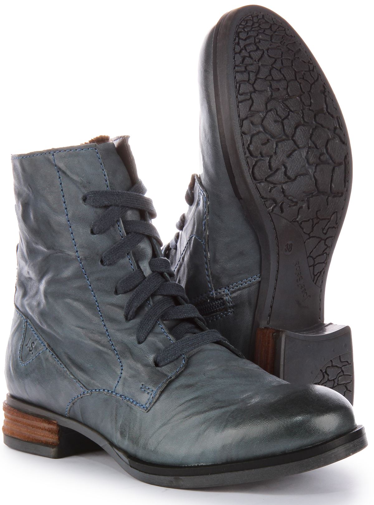 Josef Seibel Sanja 01 Womens Lace Up Leather Ankle Boots In Olive Size UK 3 - 8 - Picture 18 of 19