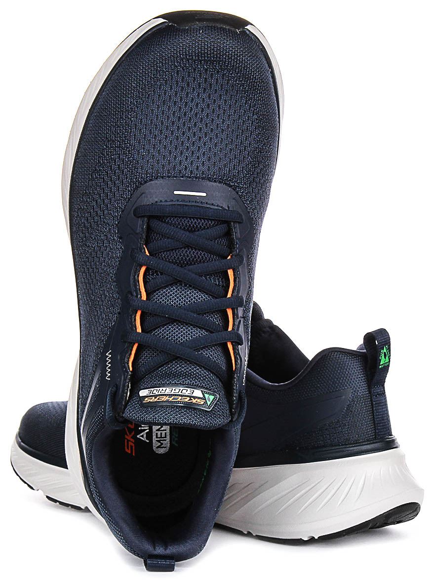 Skechers Edgeride Exxo Relaxed Vegan Cooled Mens Sneakers Navy