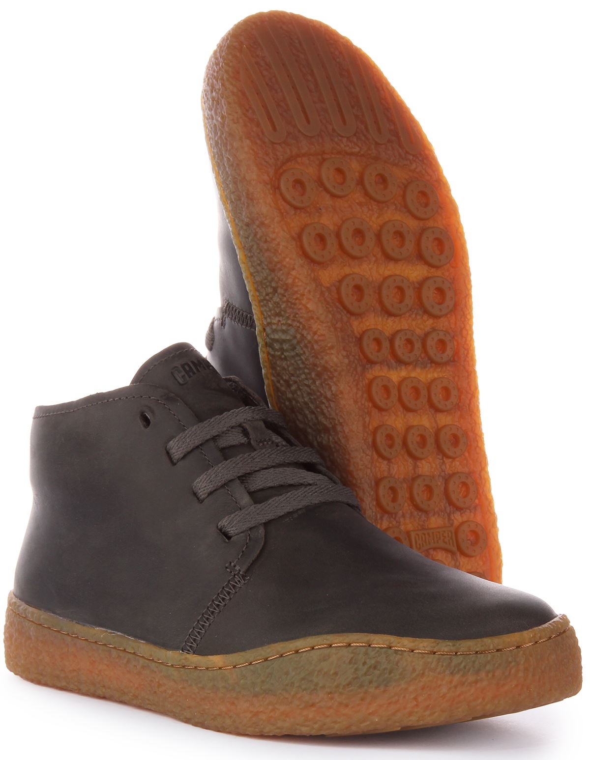 Camper Chestnut Leather Lace-Up Shoes Peu Cami – gravitypope main image 2