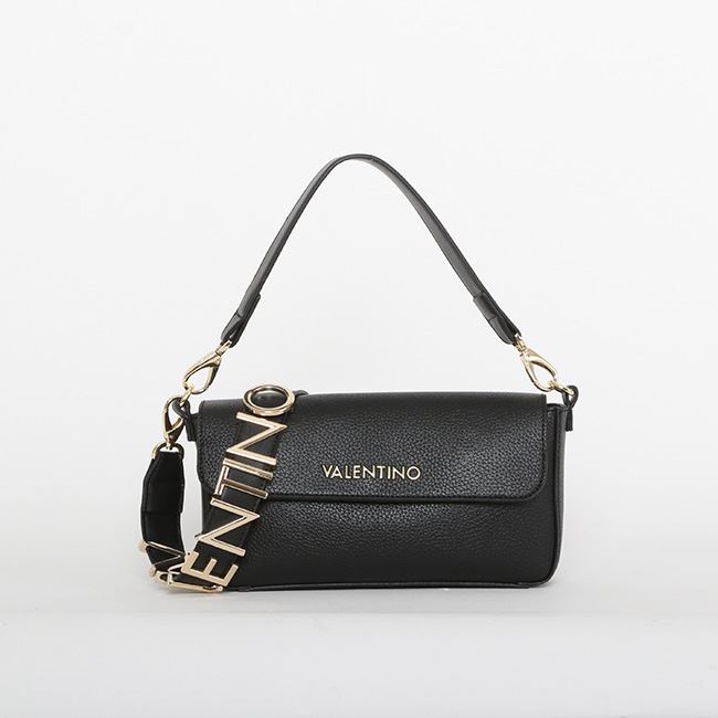 Bolso Cruzado Para Mujeres Valentino Alexia Con Correa De Logo En Negro - Imagen 4 de 6