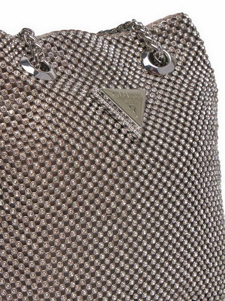 Guess Zalina Tasche Strass Umhängetasche In Silber - Bild 9 von 11