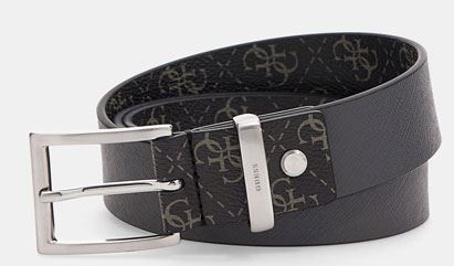 Guess Vezzola Mens Adjustable & Reversible Leather Belt In Black M - L - XL - Picture 7 of 16