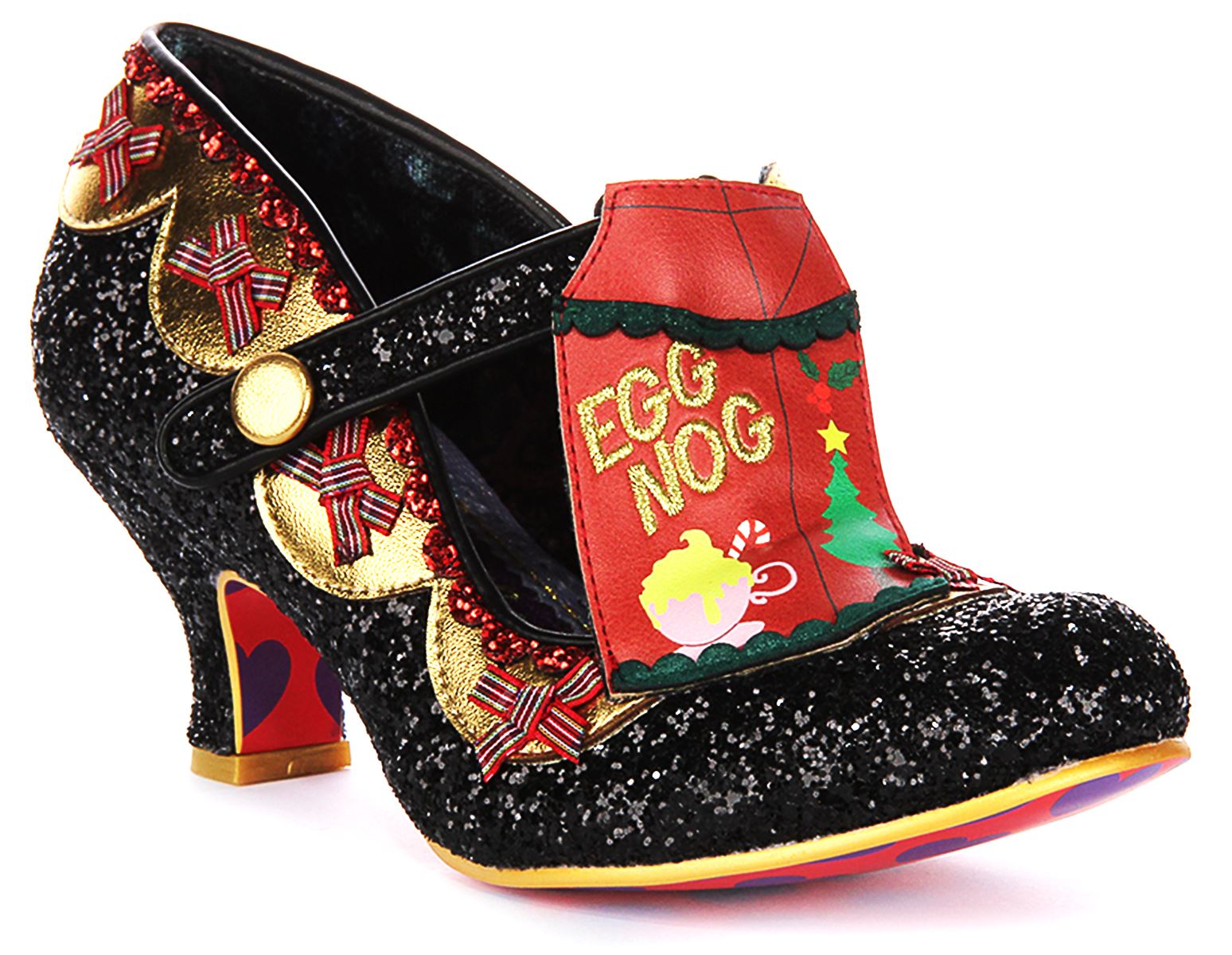 Irregular Choice Eggcellent Evening Glitter Womens Heels Red US 5 - 11 - Picture 2 of 13