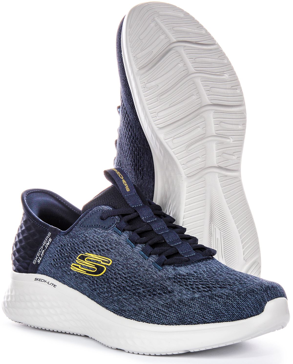 Skechers Skech-Lite Pro - Zapatillas para hombre, color azul marino y amarillo, talla EU 41-46