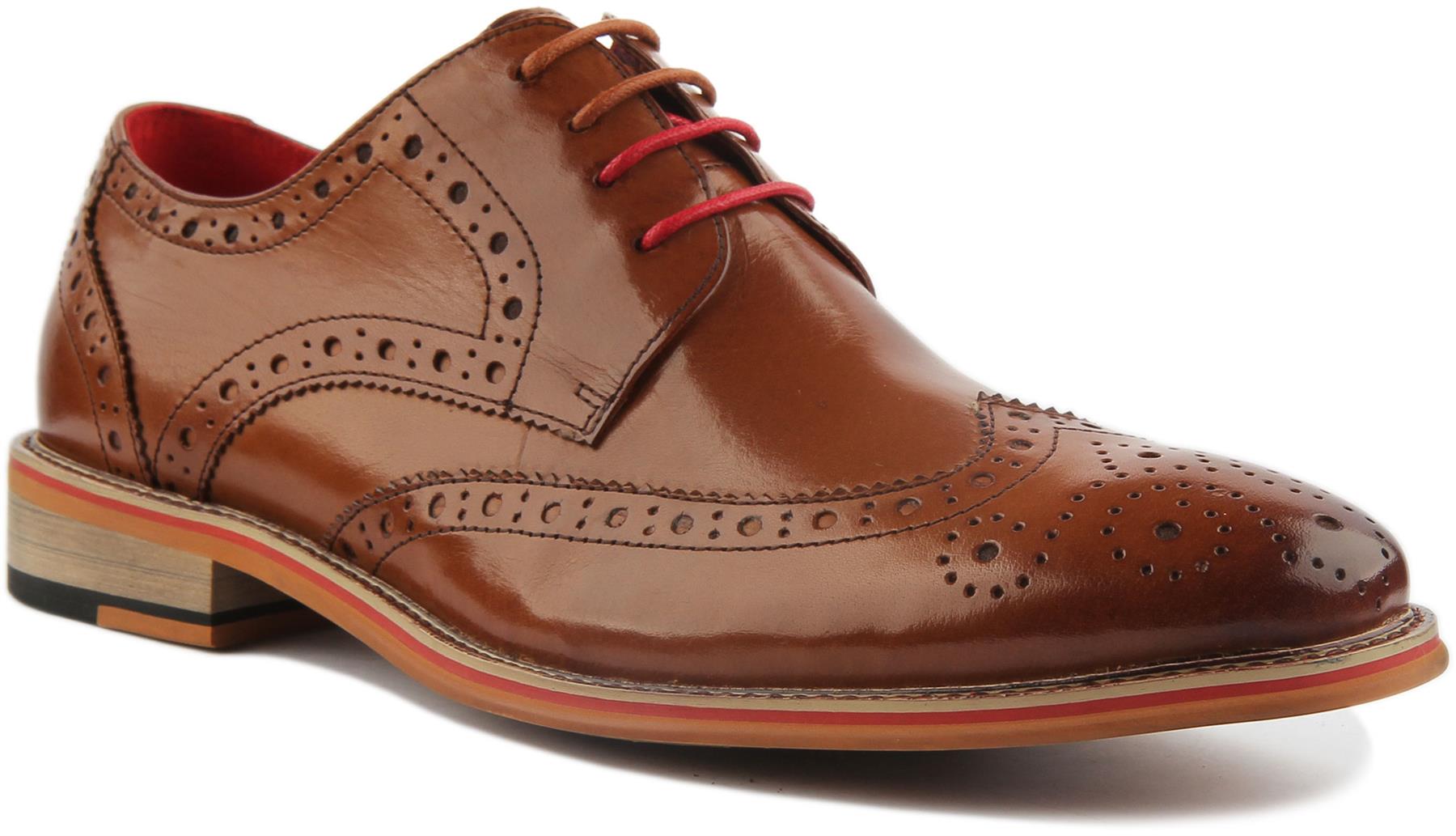 Justin Reece England Dover Wooden Derby Mens Formal Shoes In Black UK 6 - 14 - Picture 13 of 31