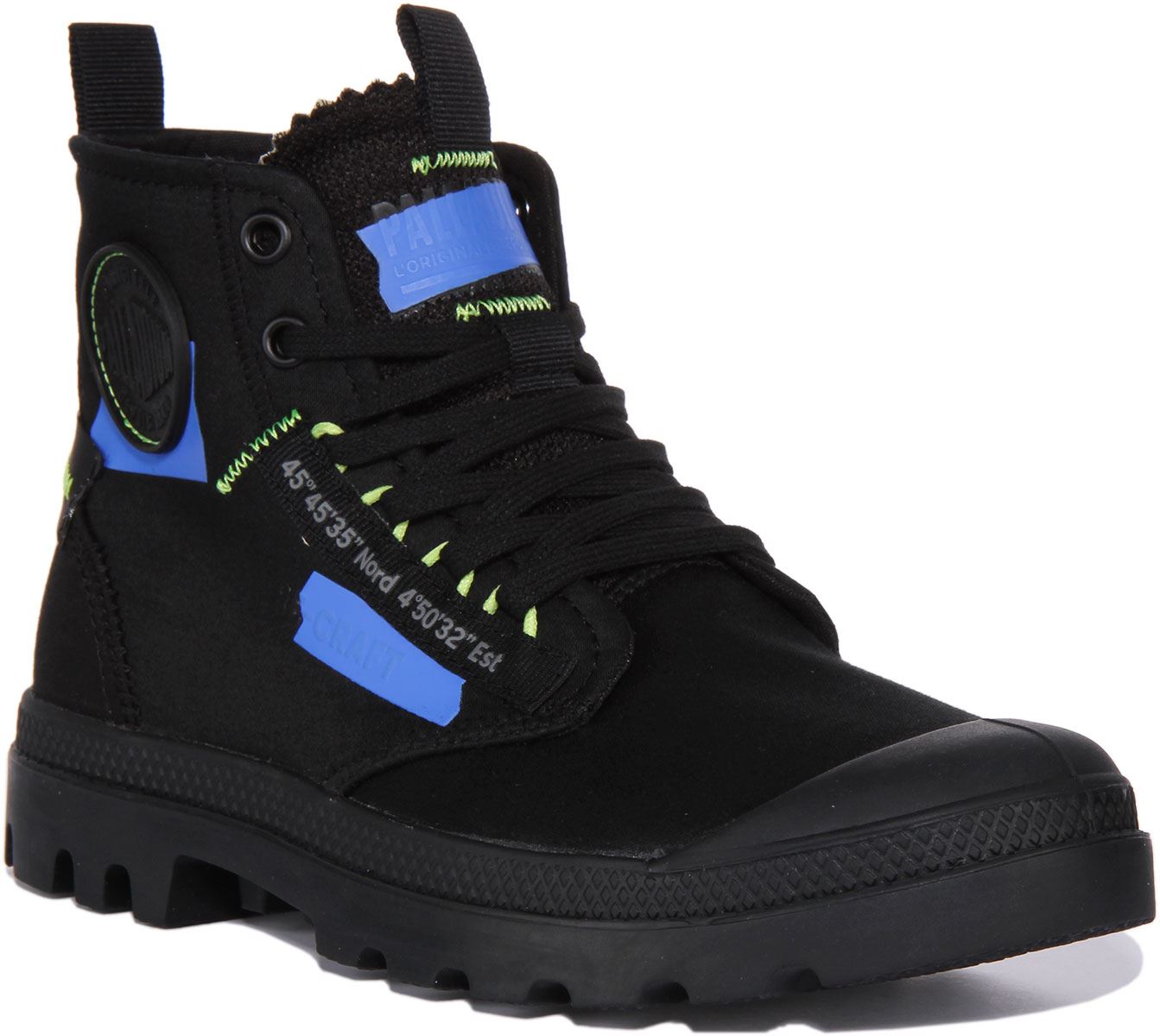 Palladium Pampa Hi Unisex Schnrstiefelette Vegan Blau Schwarz Gre UK 4 - 12 18490₽