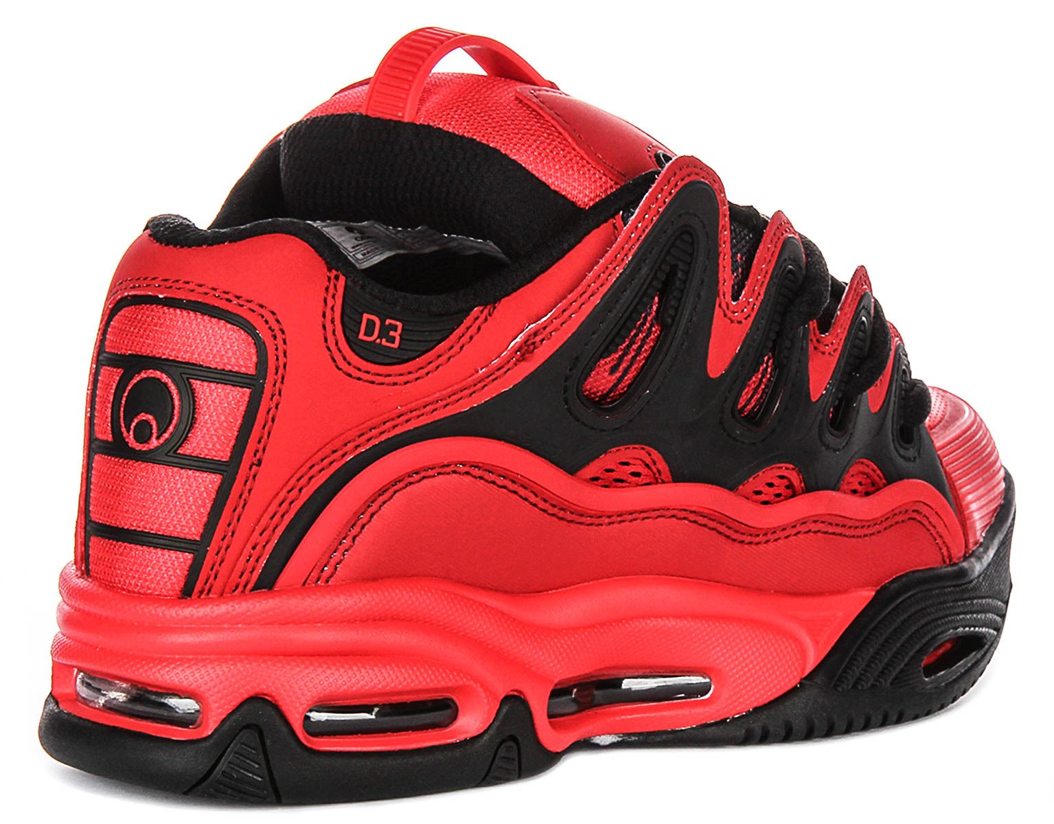 Osiris D3 2001 Suela Gruesa Con Cordones Patín Mujer Entrenador en Rojo Negro Reino Unido 3-12 - Imagen 22 de 25