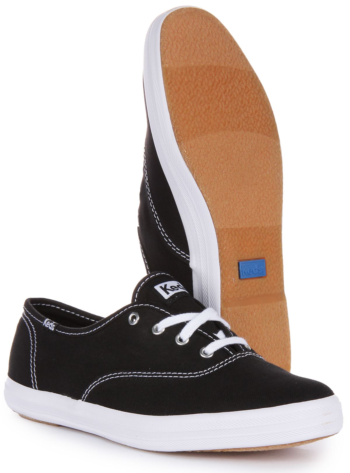 Keds Champion Low Top Lace Up Casual Canvas Shoe White Womens UK 2- 9 - Picture 12 of 13