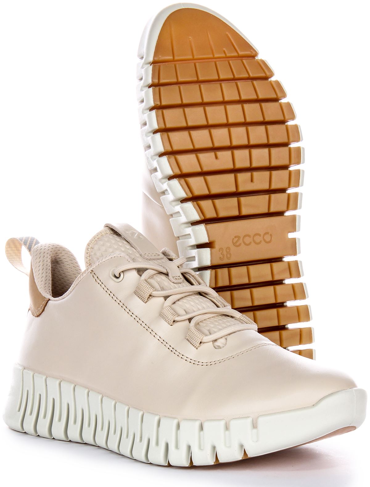 Ecco Gruuv Lace Up Erwachsene Damen Trainer Weiß EU 36-42