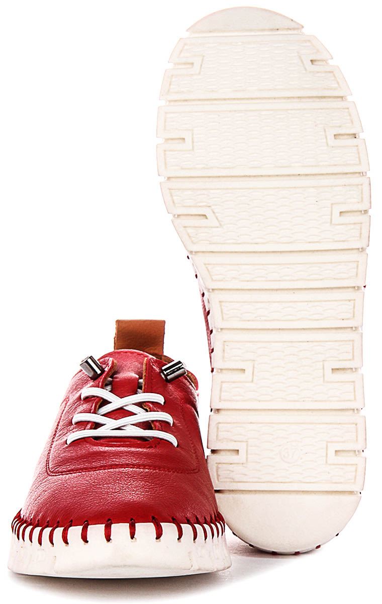 Justinreess England Alison Absatz Tab ohne Bügel Damen Turnschuhe IN Rot