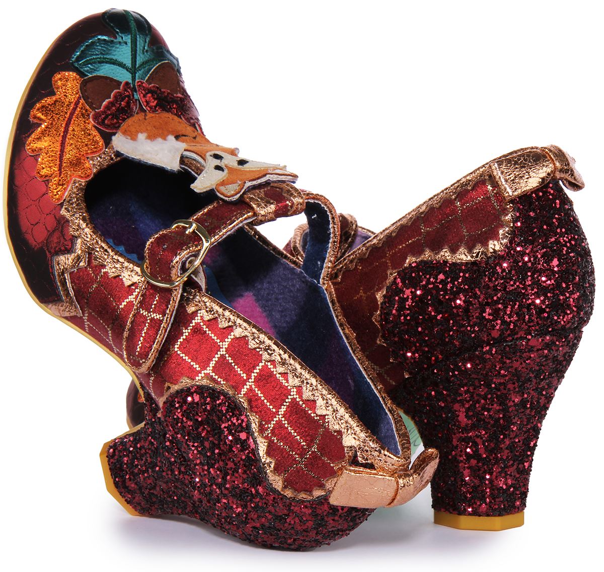 Irregular Choice Feeling Foxy Mid Heel Court Shoes Red Womens UK 3 - 8 - Picture 10 of 12