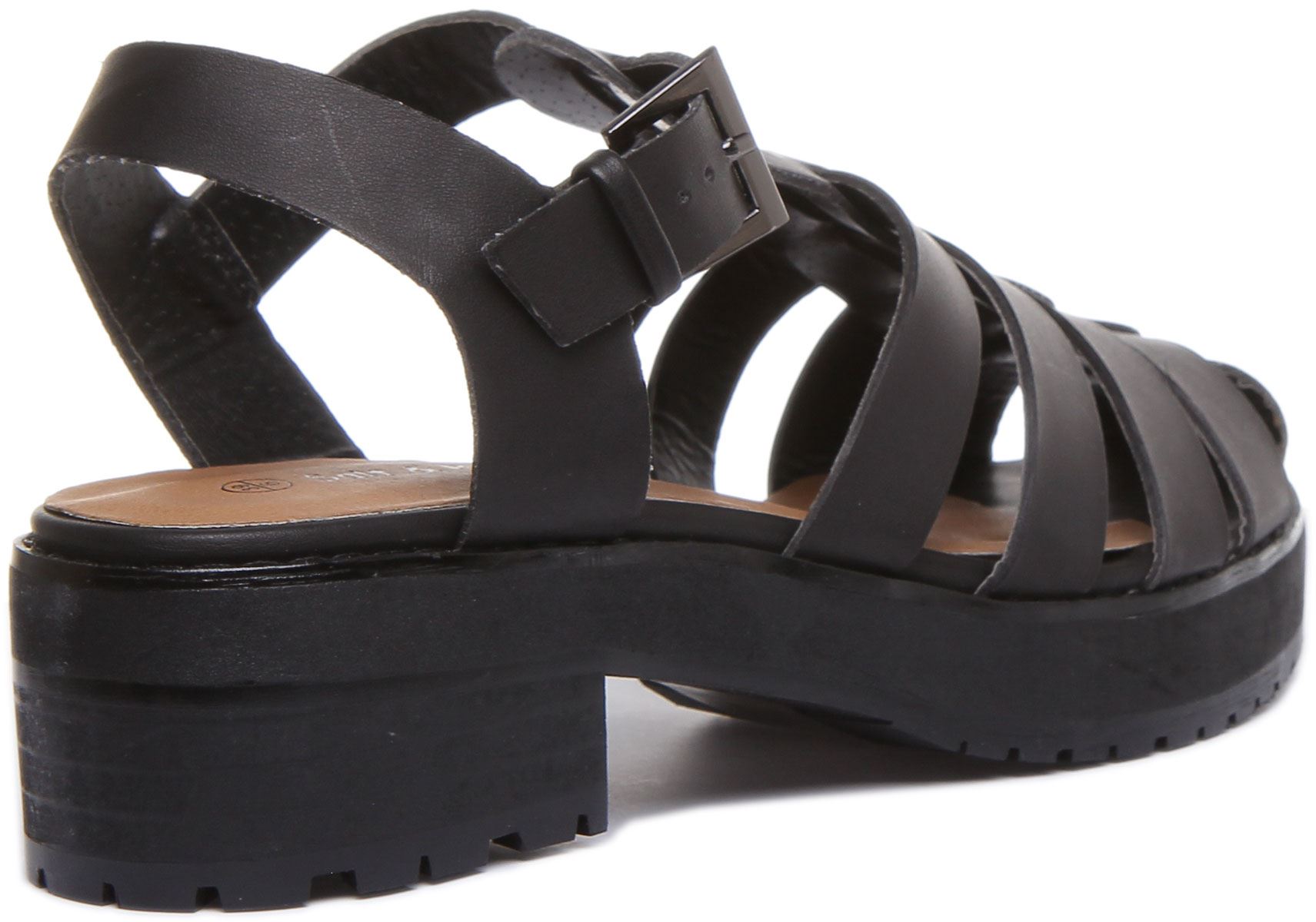 Hilary ausgeschnittener Damen-Gladiatorschuh in schwarz Größe UK 3 - 8 - Bild 6 von 15