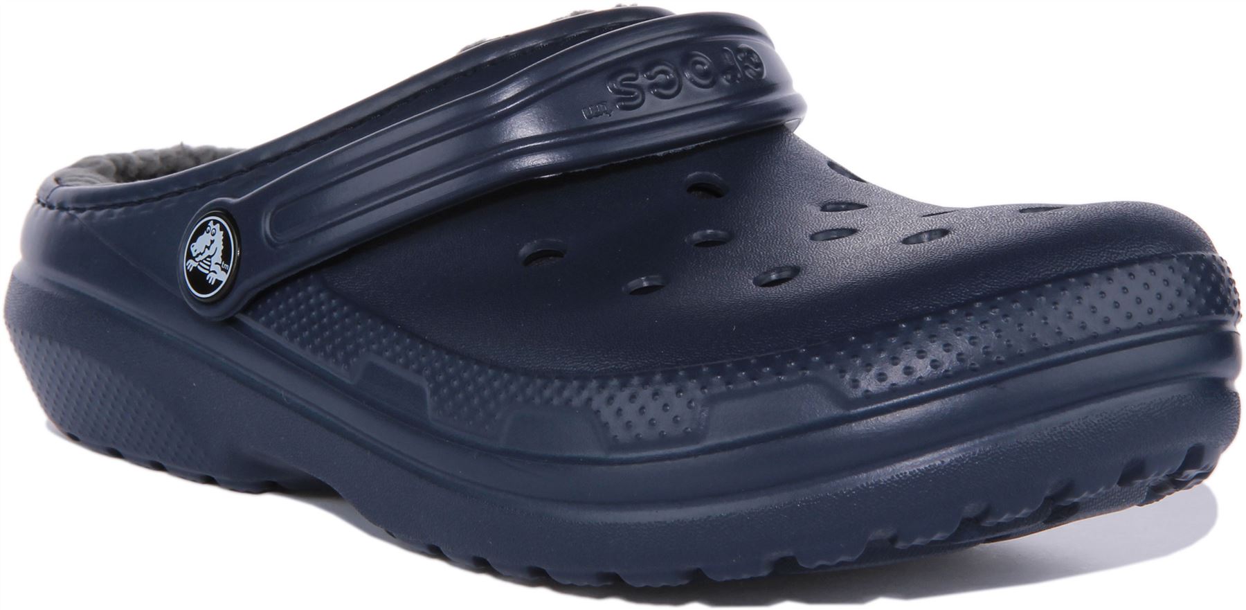 Crocs klassische gefütterte Jugend Jungen Rückenriemen Clog Sandalen in Marine Größe UK 1-6 - Bild 7 von 12