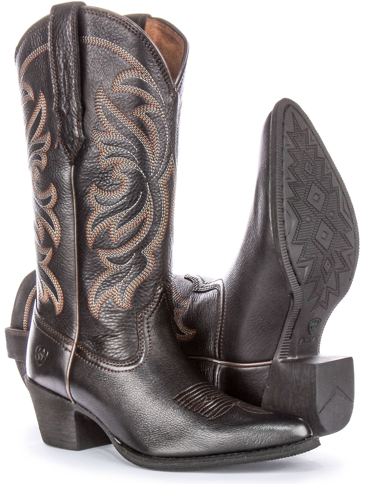 Ariat Heritage J Toe Duratread Pull Tab Western Womens Boot In Brown UK 3 - 9 - Picture 6 of 19