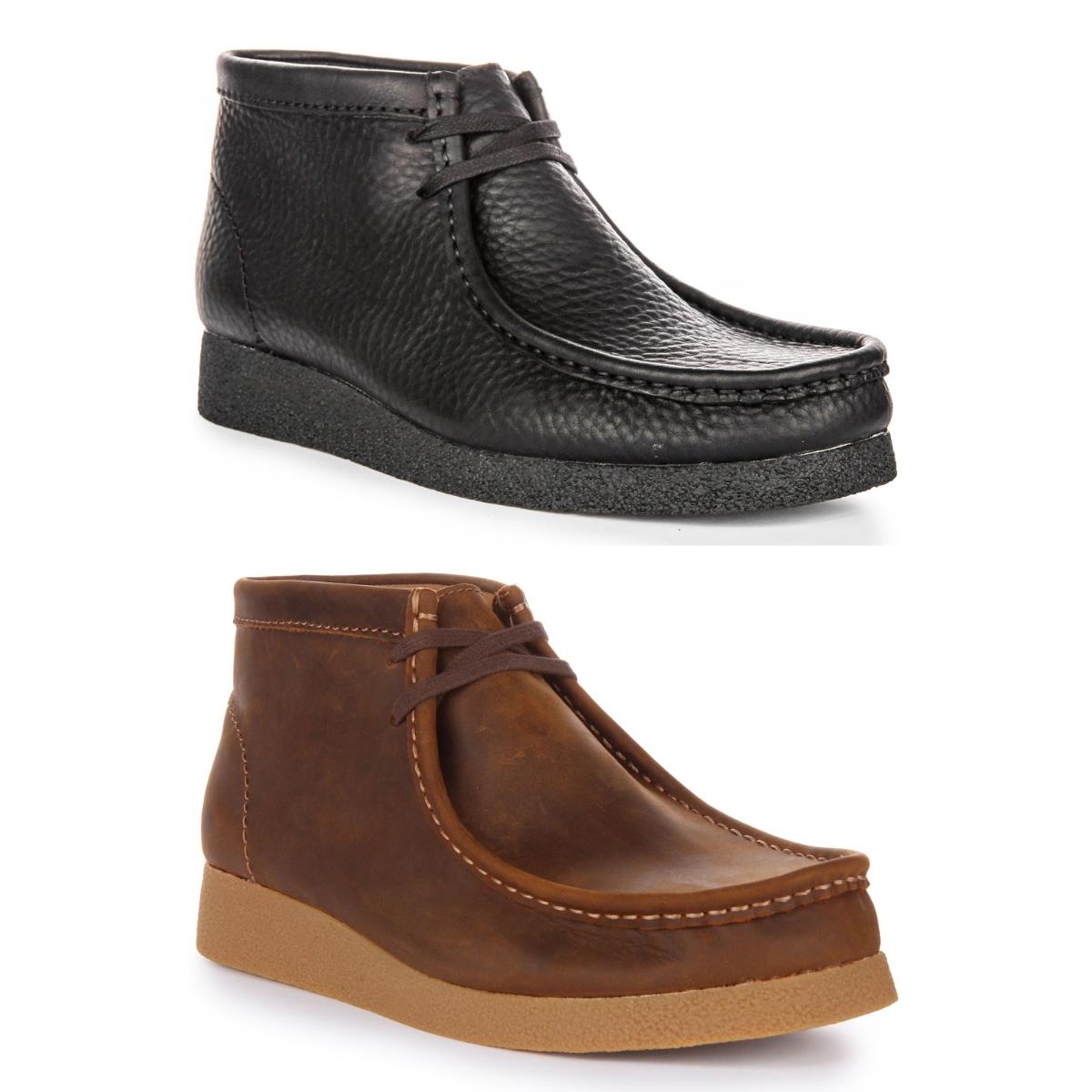 Clarks Wallabee Evo Leather Crepe Sole Chukka Mens Casual Shoes