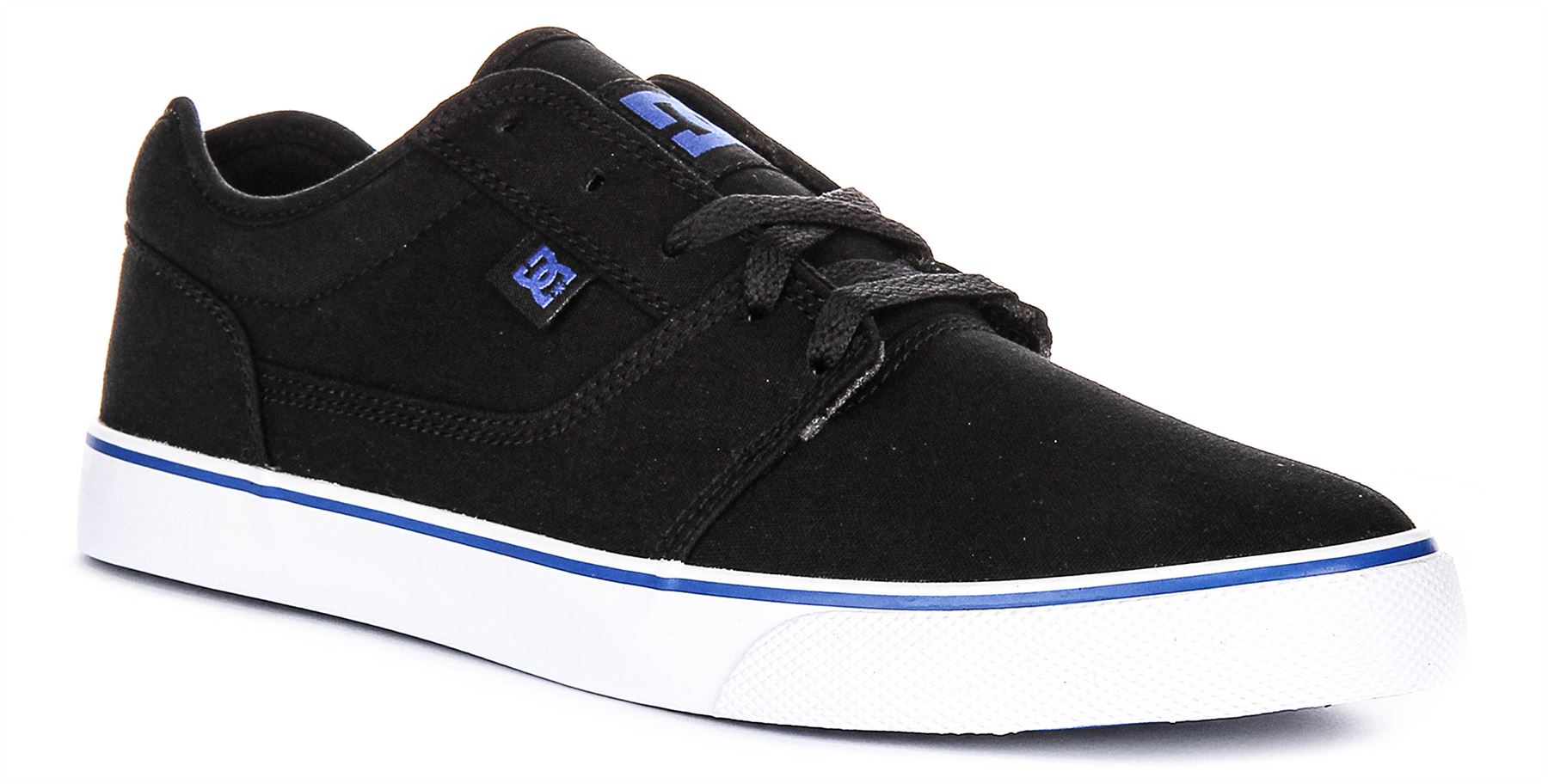 КРОССОВКИ DC Tonik Tx Vulkanisiert Gummi Schnürer Herren Turnschuh Schwarz Великобритания 9