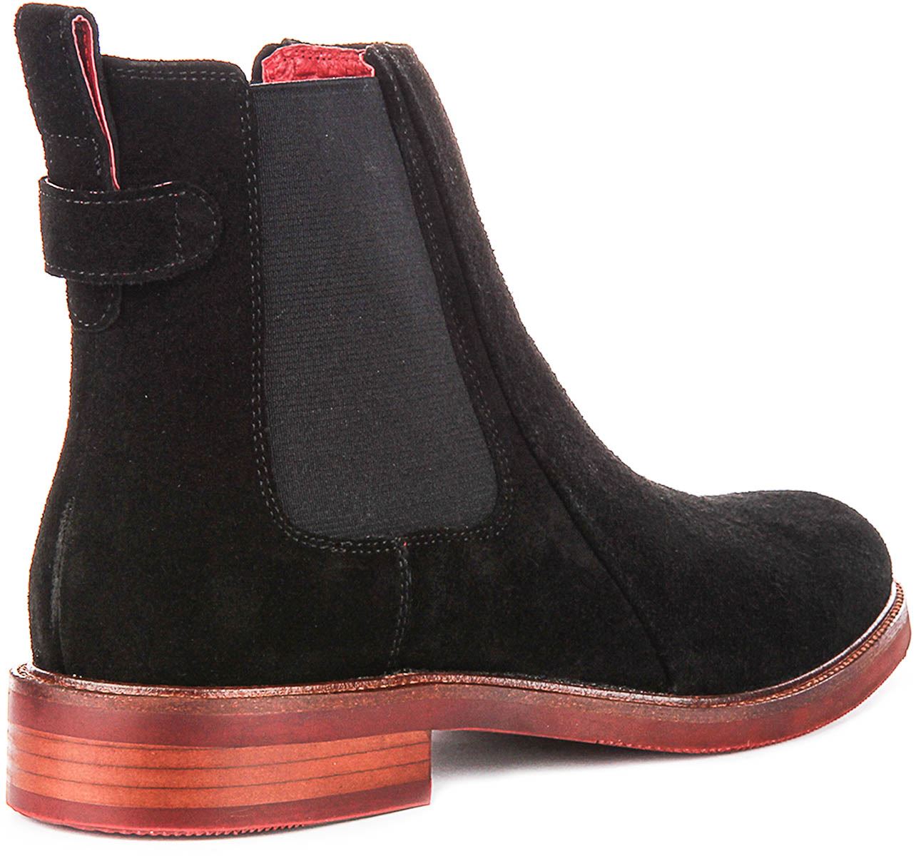 Justinreess England Luiz All Suede Pull Chelsea Mens Boots Black UK 6 - 13 - Picture 4 of 19