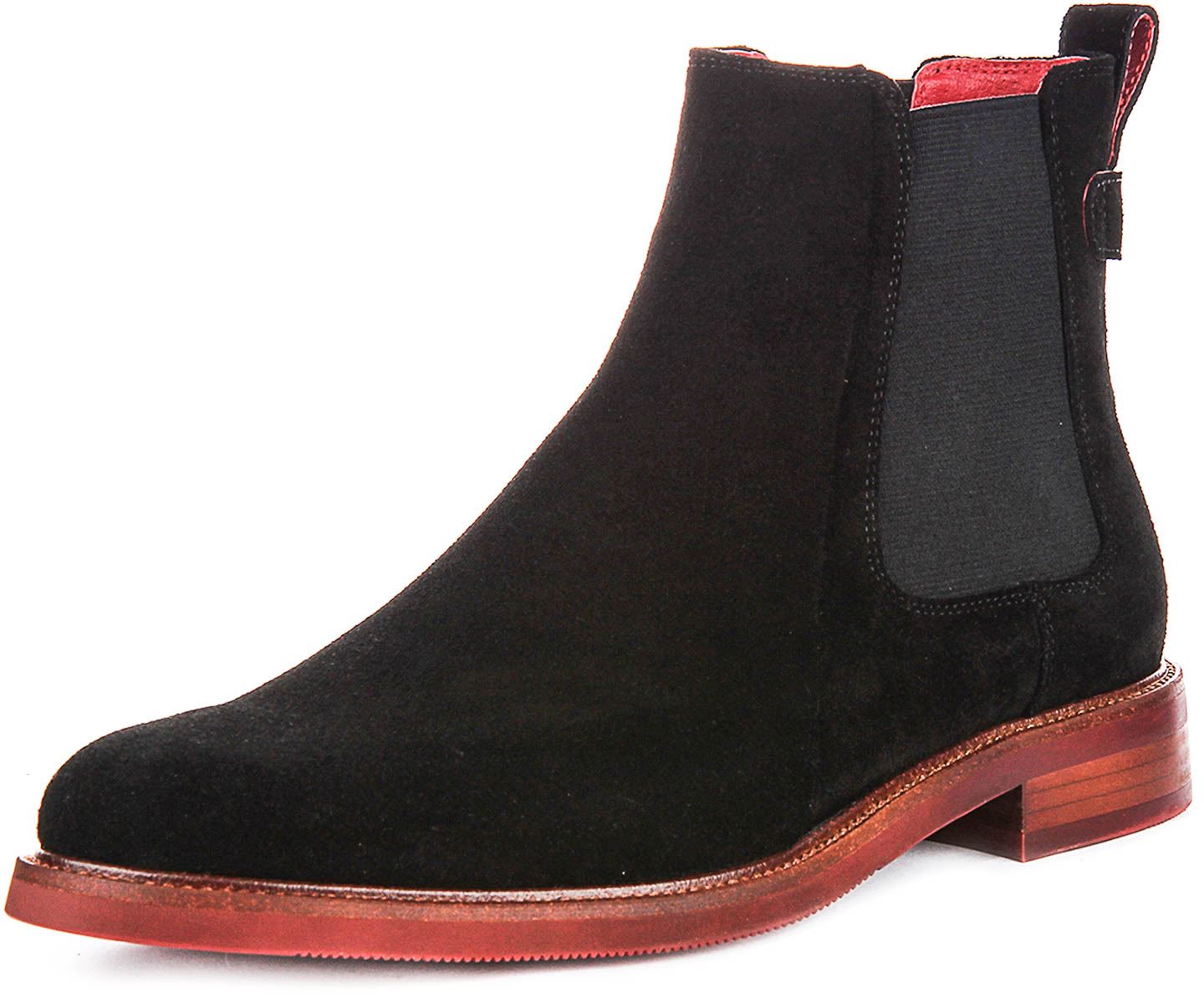Justinreess England Luiz All Suede Pull Chelsea Mens Boots Black UK 6 - 13 - Picture 7 of 19