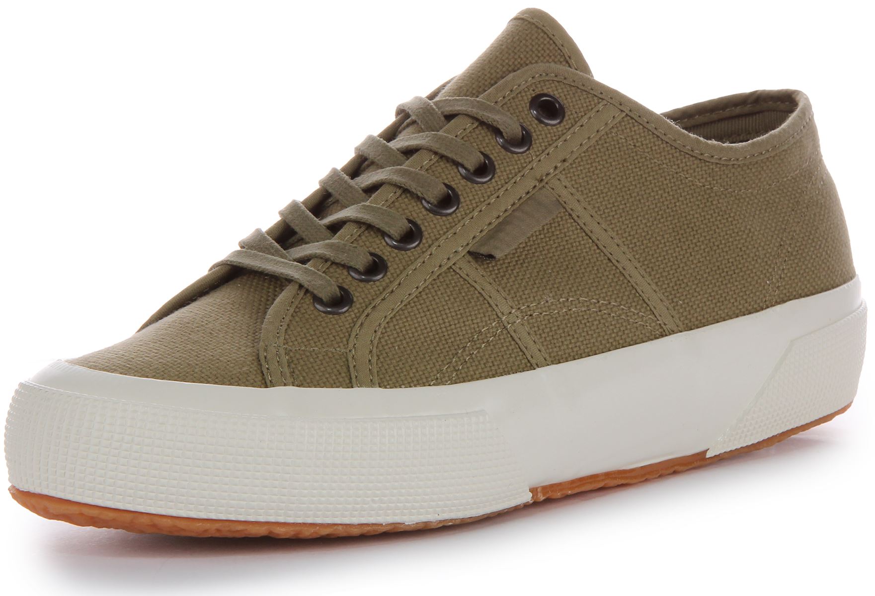 Superga 2706 OG Ergonomic Insole Low Cut Cotton Shoe Olive Green Mens UK 7 - 11
