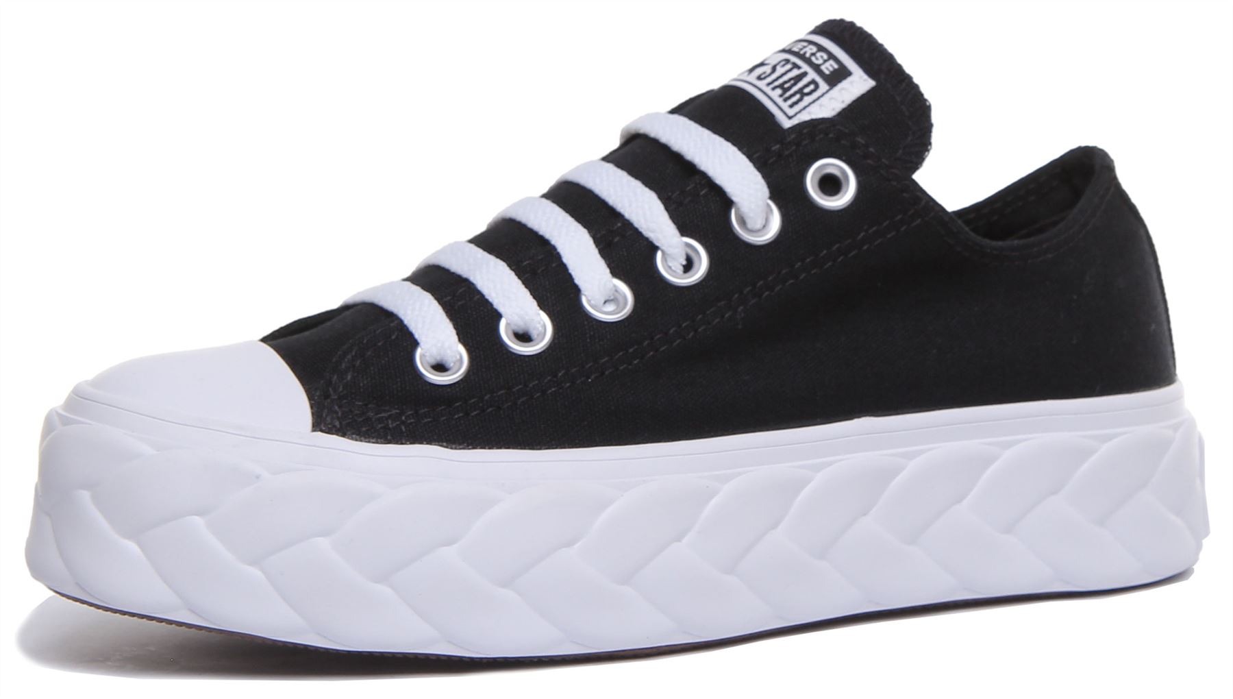 568894C Converse en negro CT como plataforma de cable de pista lo Size UK 3  - 8 | eBay