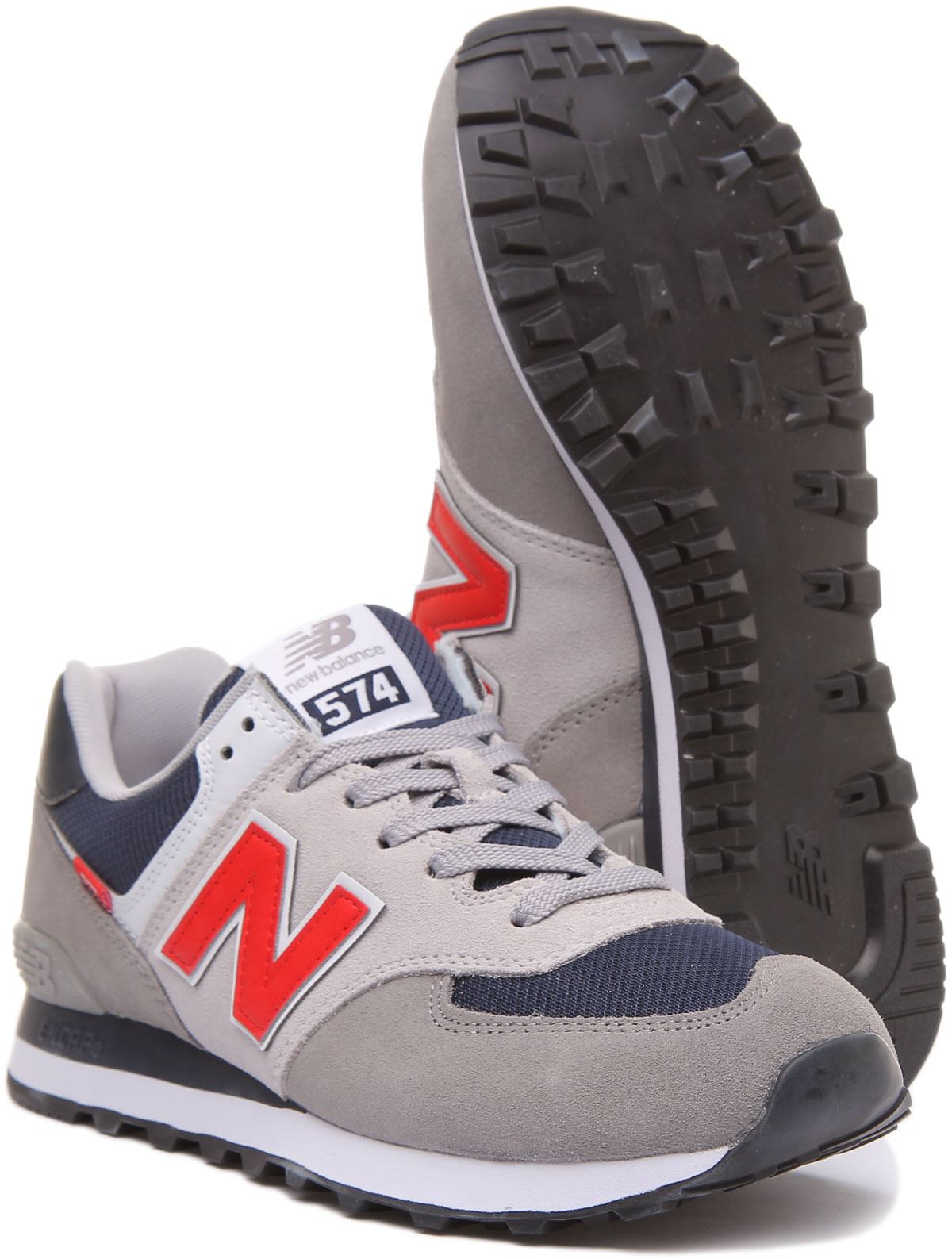 New Balance ML 574 SO2 ClÃ¡sico Con Cordones Entrenador en Gris Azul Marino Size Uk 7 - 12 | eBay